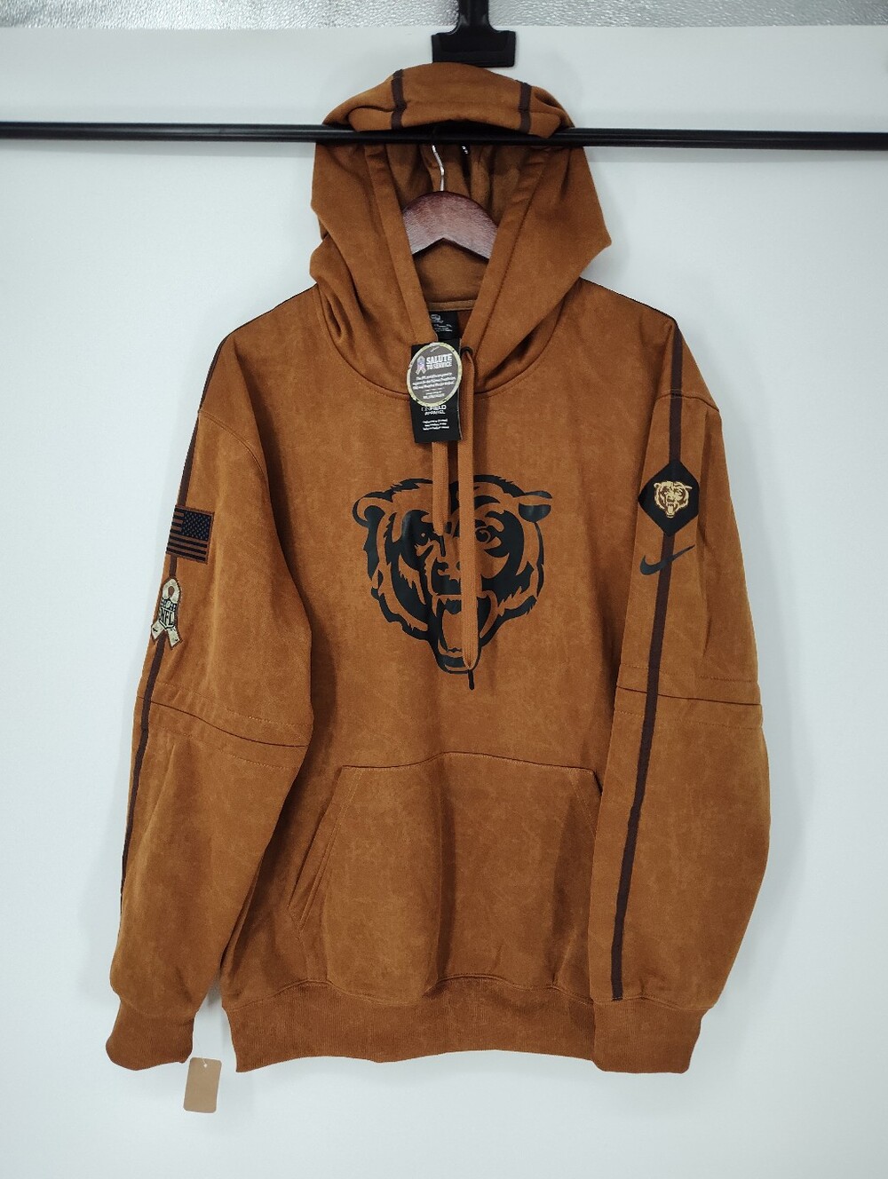 NWT Nike NFL Chicago Bears Brown Pullover Hoodie